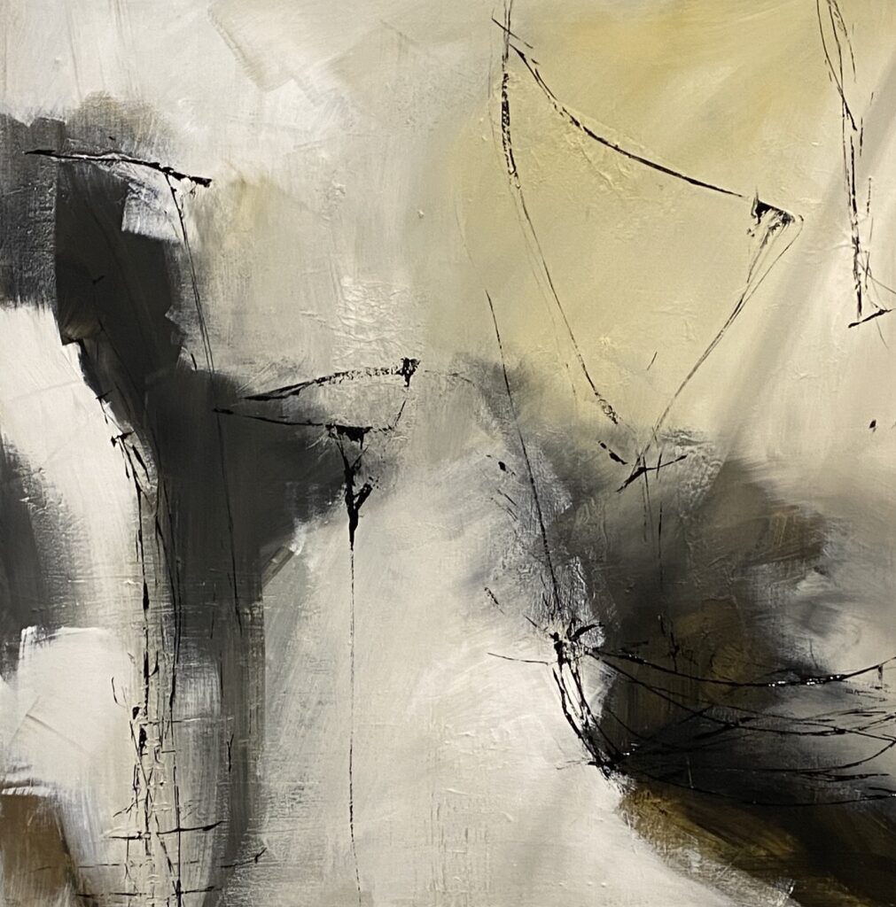 Original painting “Counterpoint” by Danish Artist Anitta Jonas, 100 × 100 cm