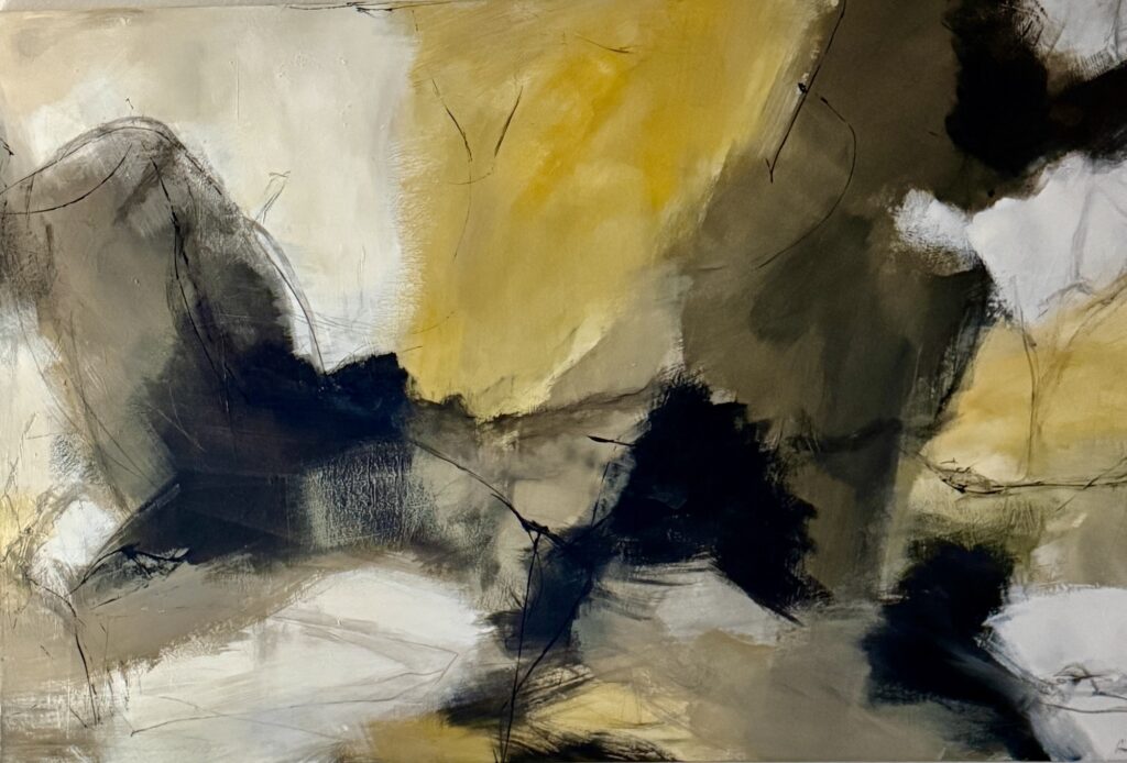 Original painting “The Last Light” by Danish Artist Anitta Jonas, 100 × 150 cm