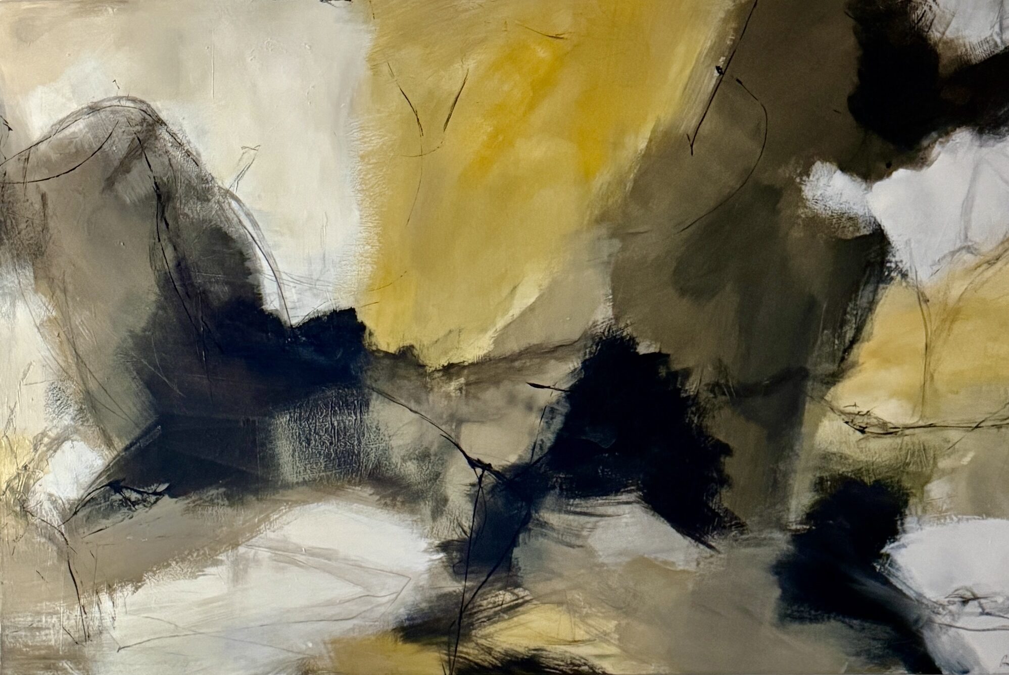 Original painting “The Last Light” by Danish Artist Anitta Jonas, 100 × 150 cm